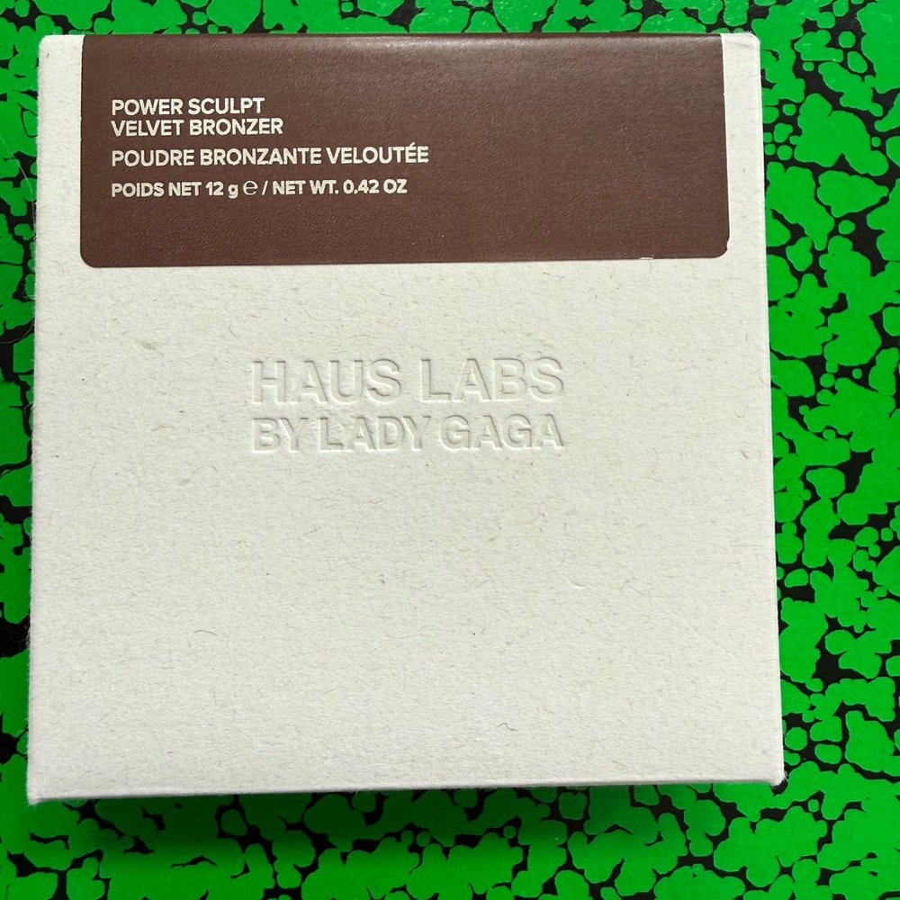 Haus Labs By Lady Gaga Velvet Bronzer Compact — Brown & White Packaging